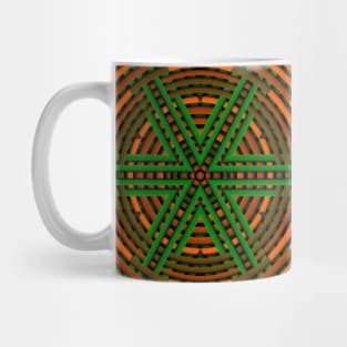 Weave Mandala Yellow Orange and Green Mug